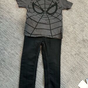 Spider-Man Top and Black Skinny Jeans Set